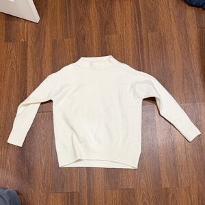 Lark & Ro Soft Cream Mockneck Top